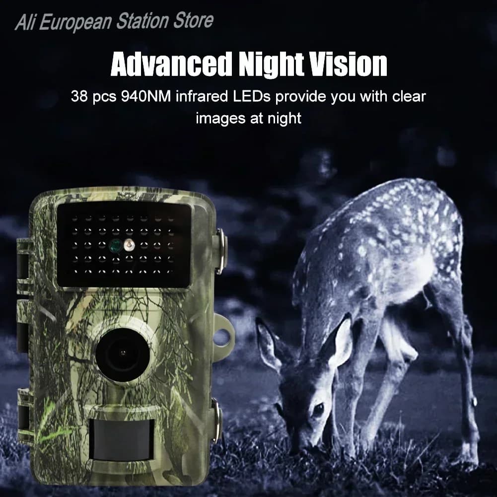 Mini caméra trail 16MP 1080P vision nocturne - Détection de mouvement étanche wildlife
