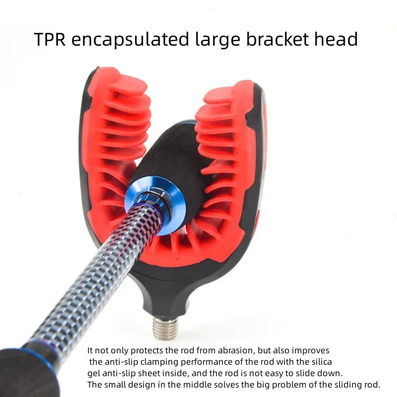 Support de canne à pêche anti-dérapant avec filetage pour tête de porte-canne, grippe et maintien sécurisé