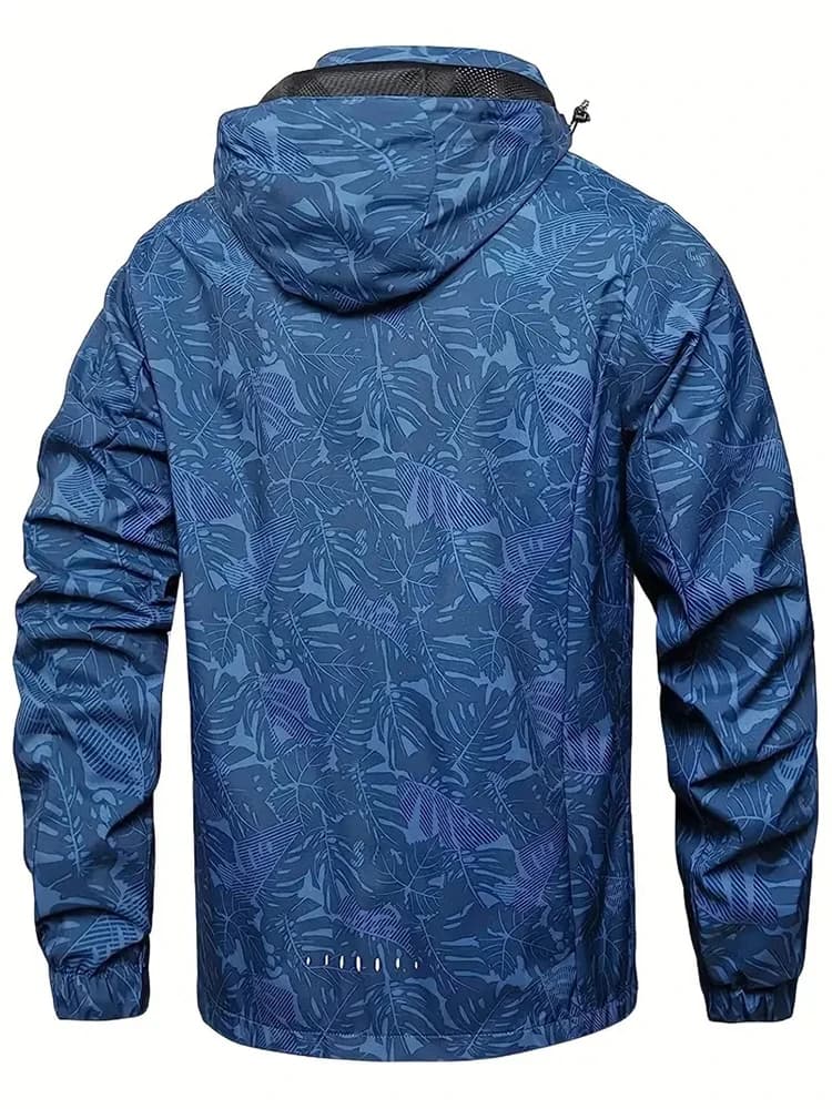 Veste imperméable homme pêche automne avec capuche - Vêtement technique extérieur grande taille