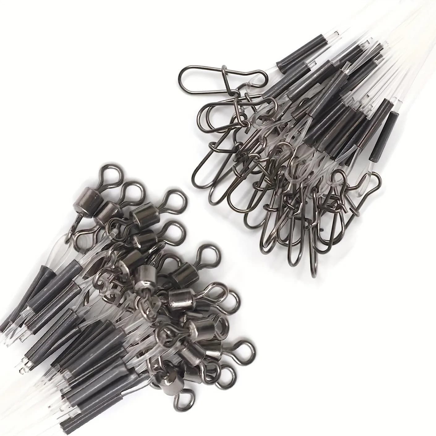 Set ligne carbone fluorocarbone avec émerillon roulant et verrou rapide, test pression 7-18kg canne