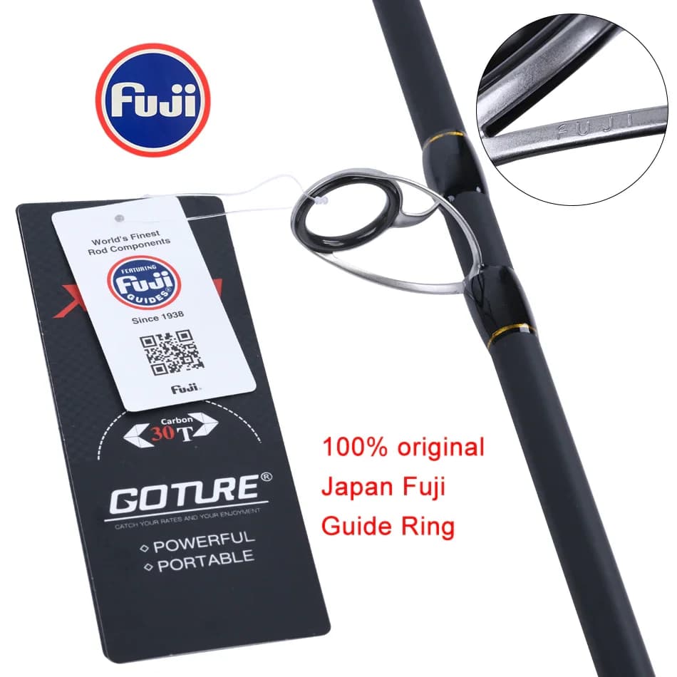 Canne à pêche Goture Xceed 1.98-3.6m Fuji Guide Ring Carbon Spinning Casting M/MH Power Lure rod 4 pièces tube bag