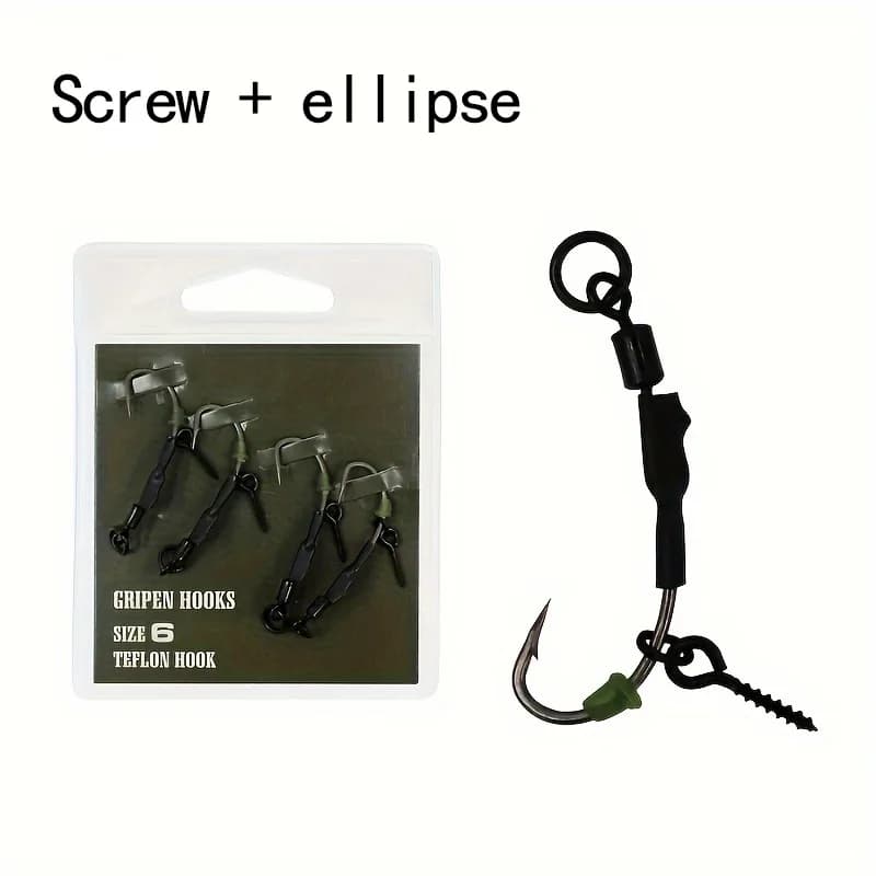 Montages Carp Ready Tied 8PCS Ronnie Rig Hook Links Hair Combi Chod Rig pour Carpe de 2# à 8#