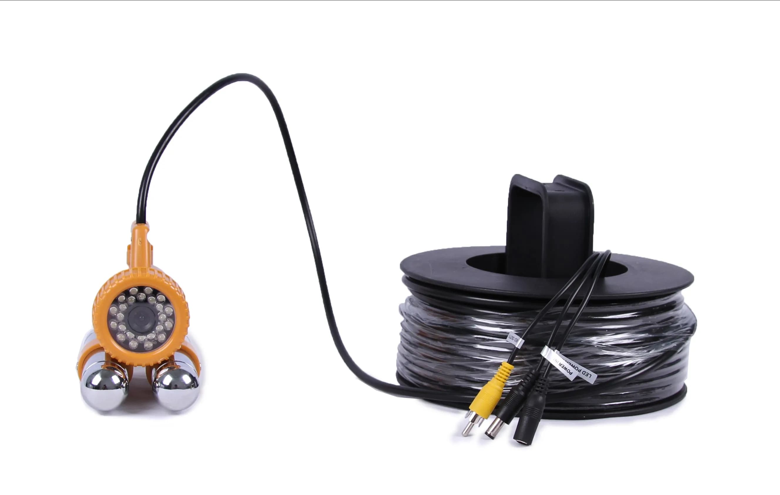 Caméra sous-marine endoscope 600TVL 100m - Détecteur poissons AV pour pêche bateau submersible CR006A