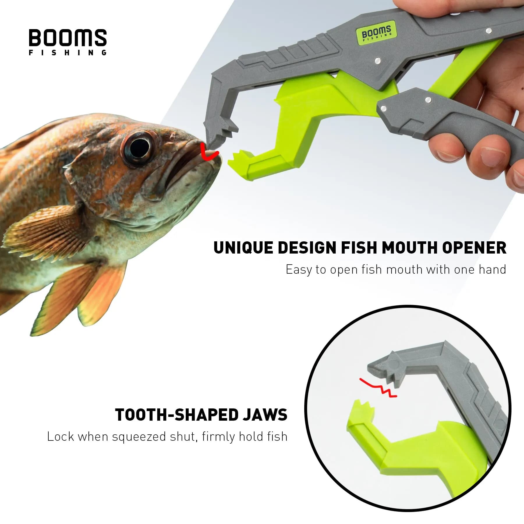 Pince à poisson Booms G05 fibre de verre - anti-rouille avec dragonne outil pêche sécurisé