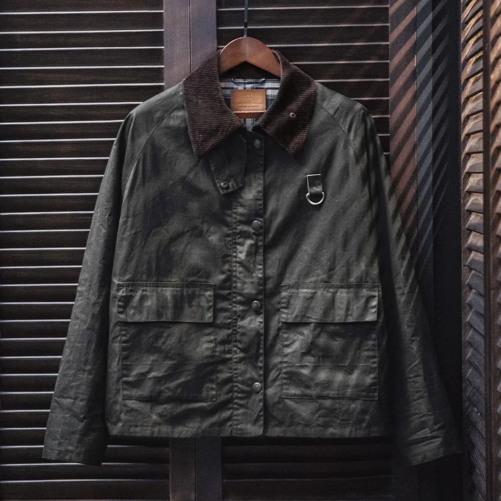 Veste de pêche vintage cirée Maden Spey col velours côtelé pour homme automne pêche traditionnelle