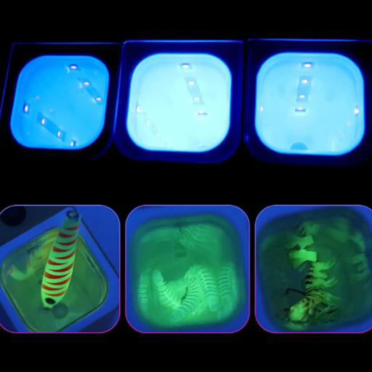 Leurre LED UV rechargeable pour pêche en mer - Appât lumineux pour calamars et poissons