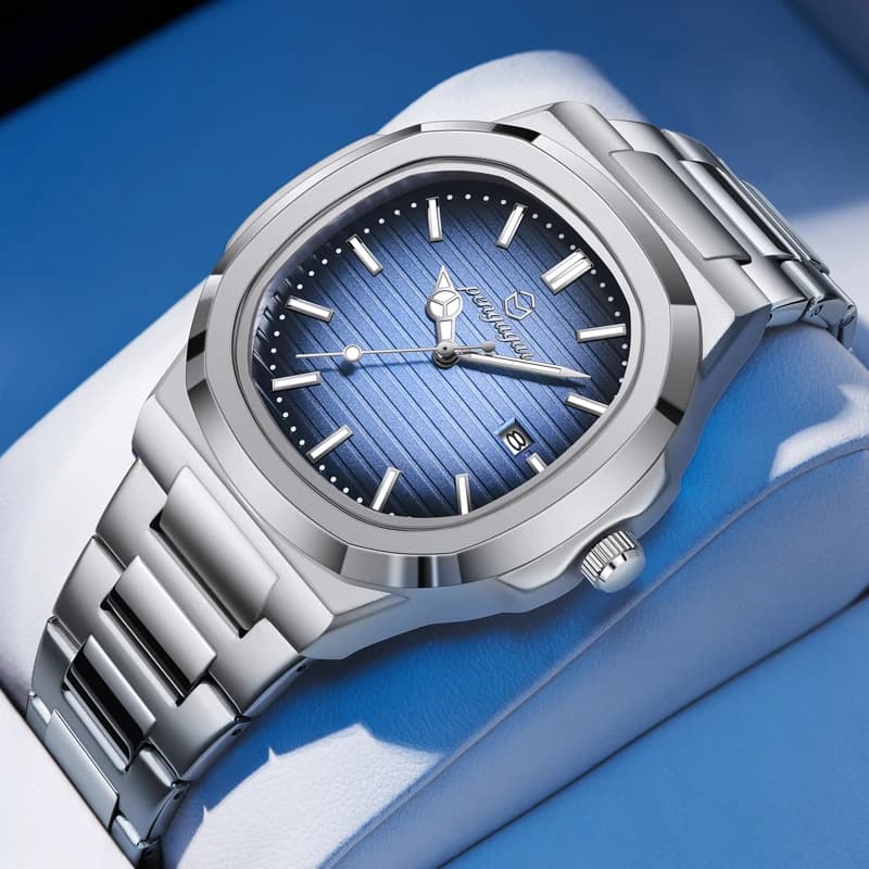 Montre militaire homme luxe 2026 PAAZOMU étanche lumineuse avec date et jour, boîtier acier inoxydable quartz + boîte