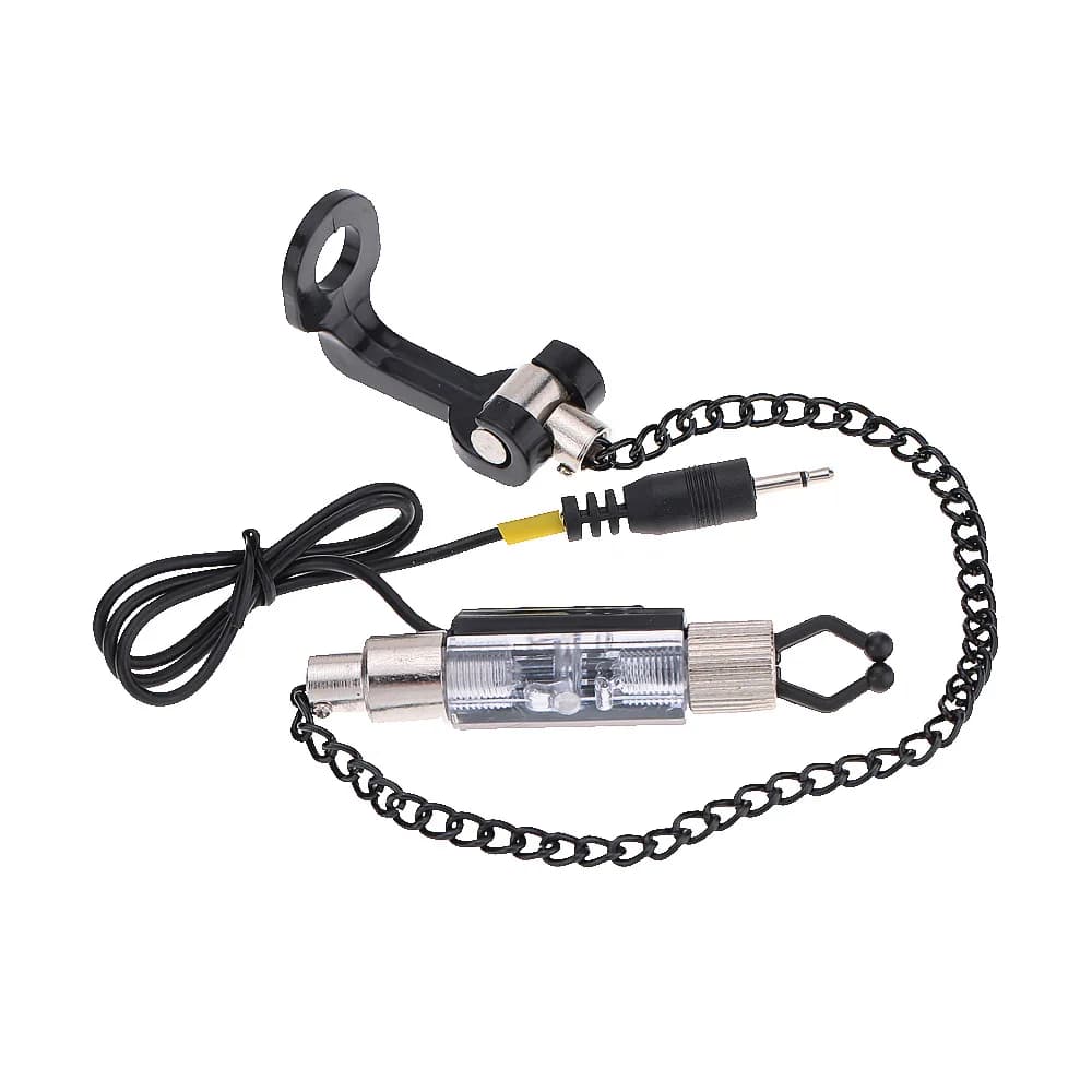 Indicateur fer chaîne alarme morsure pêche avec LED : indicateur illuminé accessoires