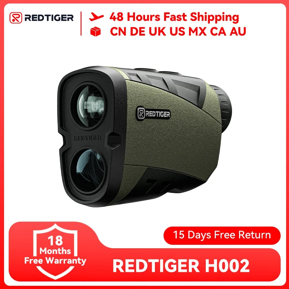Télémètre laser REDTIGER H002 chasse 1600 yards - Précision angle et vitesse 7x pour pêche