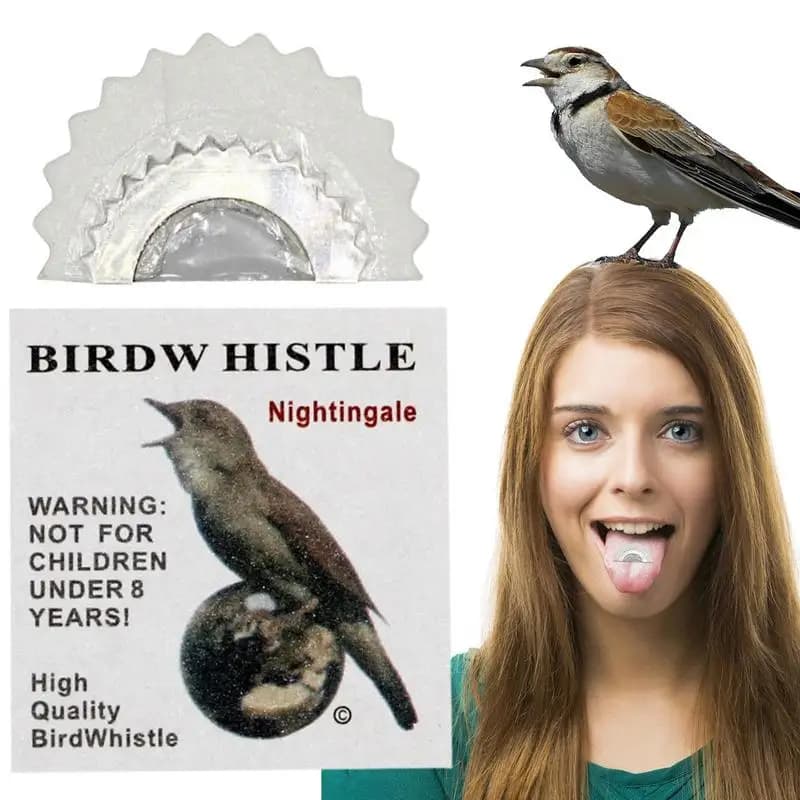 Sifflet oiseau caché dans bouche - appeleur magique pêche trucs divertissement outil amusement