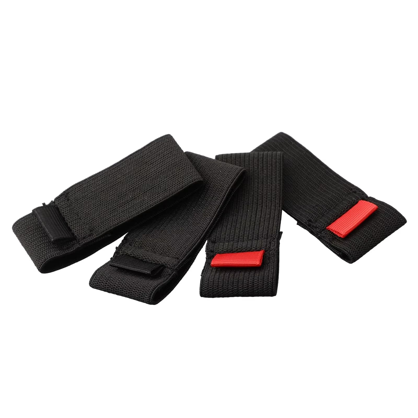 Protecteur élastique noir et rouge pour moulinet de pêche, set 4 pièces tailles S M L XL accessoires