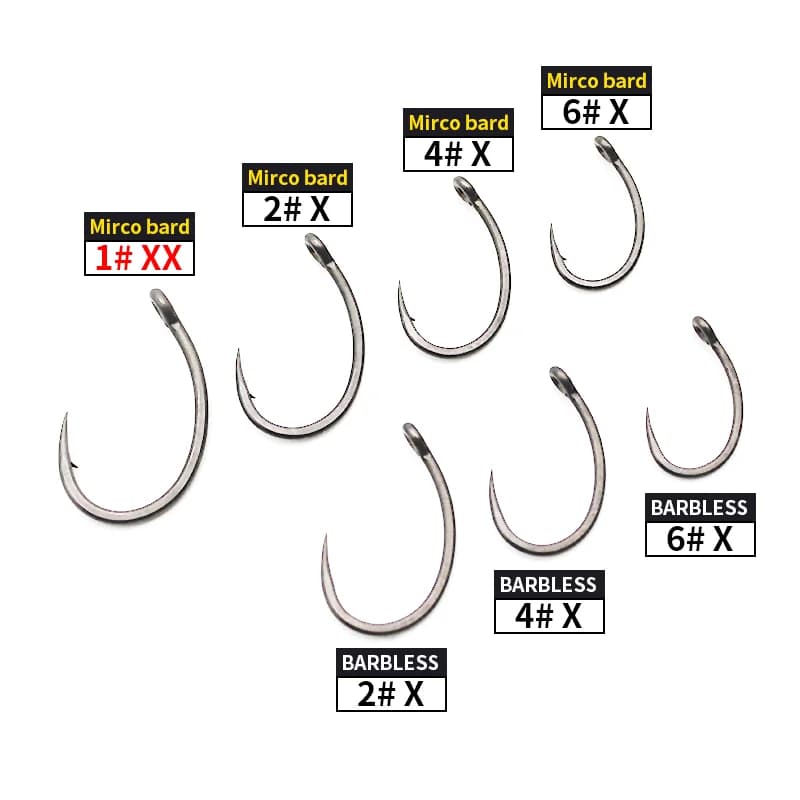 Hameçons carpe Krank 10 pièces EXTRA large ouverture - Acier allié inversé avec revêtement PTFE anti-corrosion