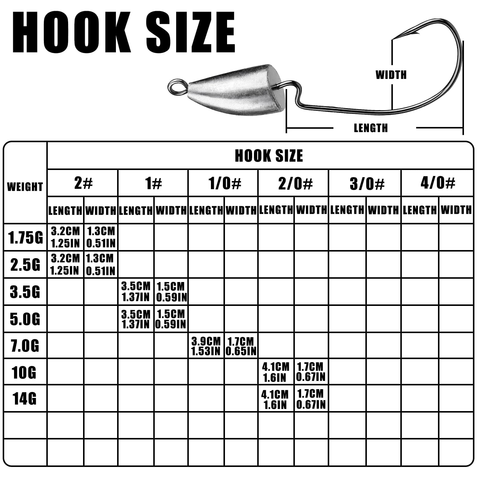 Hameçon plombé Jig Head Root Original pour leurres souples, pêche du bar et rockfish de 1.75g à 120g