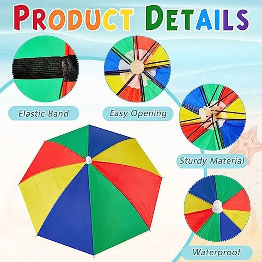 Chapeau parapluie pliable pêche anti-vent - Protection soleil et pluie pour camping plage