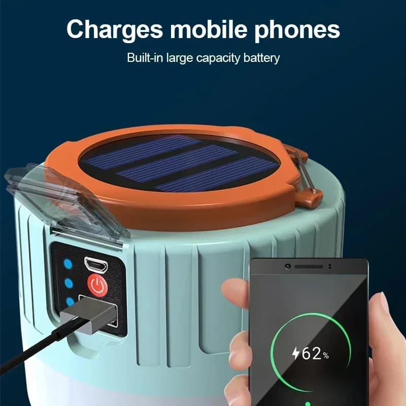 Lampe de camping rechargeable power bank étanche avec télécommande pour pêche nocturne et bivouac