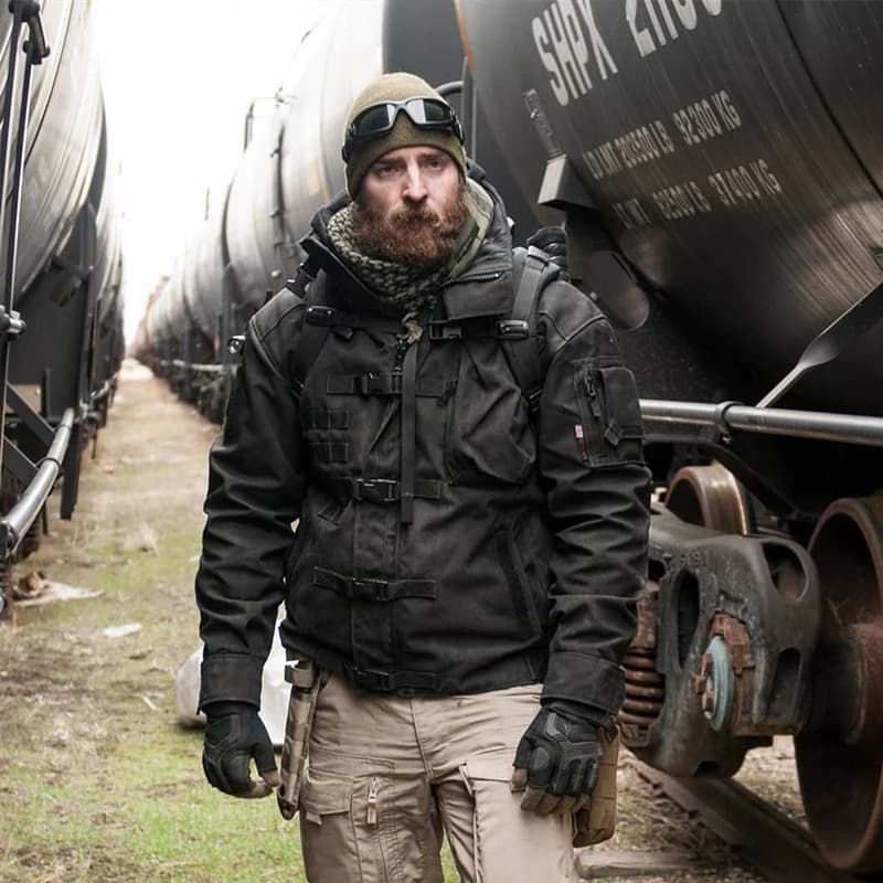 Veste bomber tactique militaire imperméable multi-poches pour randonnée pêche et chasse