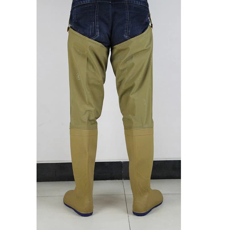 Bottes de pêche homme en caoutchouc légères - Bottes de pluie antidérapantes pour l'hiver et la pêche