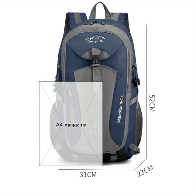 Sac randonnée pêche 40 litres homme femme grande capacité rangement matériel pêche trekking aventure