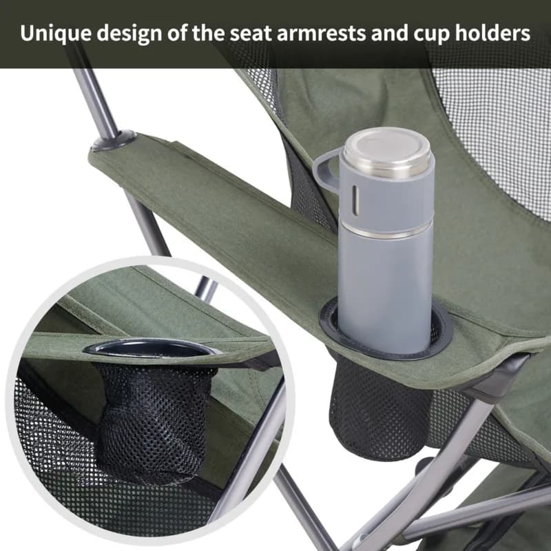 Fauteuil Naturehike dossier haut extérieur - Siège confortable ergonomique pour pêche et camping