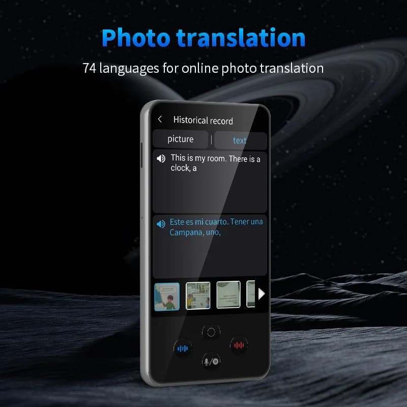 Traducteur portable S85 Pro WiFi 138 langues - Traduction vocale et photo avec ChatGPT pour pêche internationale
