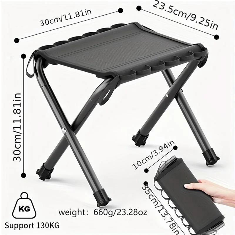 Chaise pêche imperméable A79E portable pliable tabouret camping antidérapant siège pique-nique outil extérieur