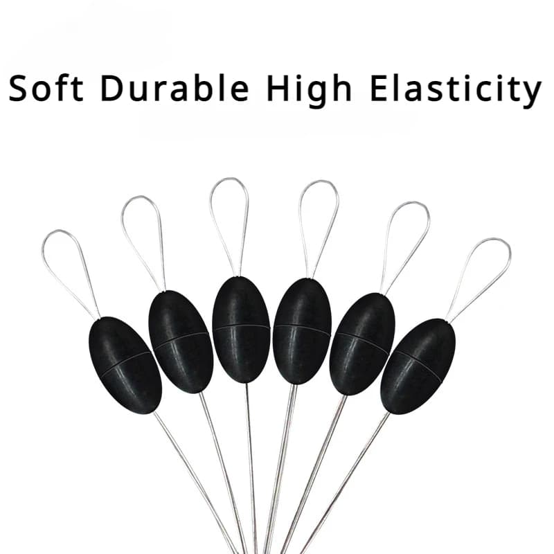 60 pièces stop pêche caoutchouc silicone espaceurs ovales pour carp fly fishing accessoires outils