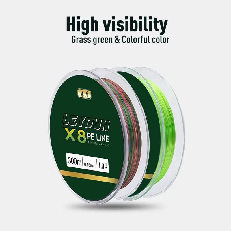 Ligne pêche chaude LEYDUN Micro 8 brins PE 300m japonaise lisse multifilament carpe mer