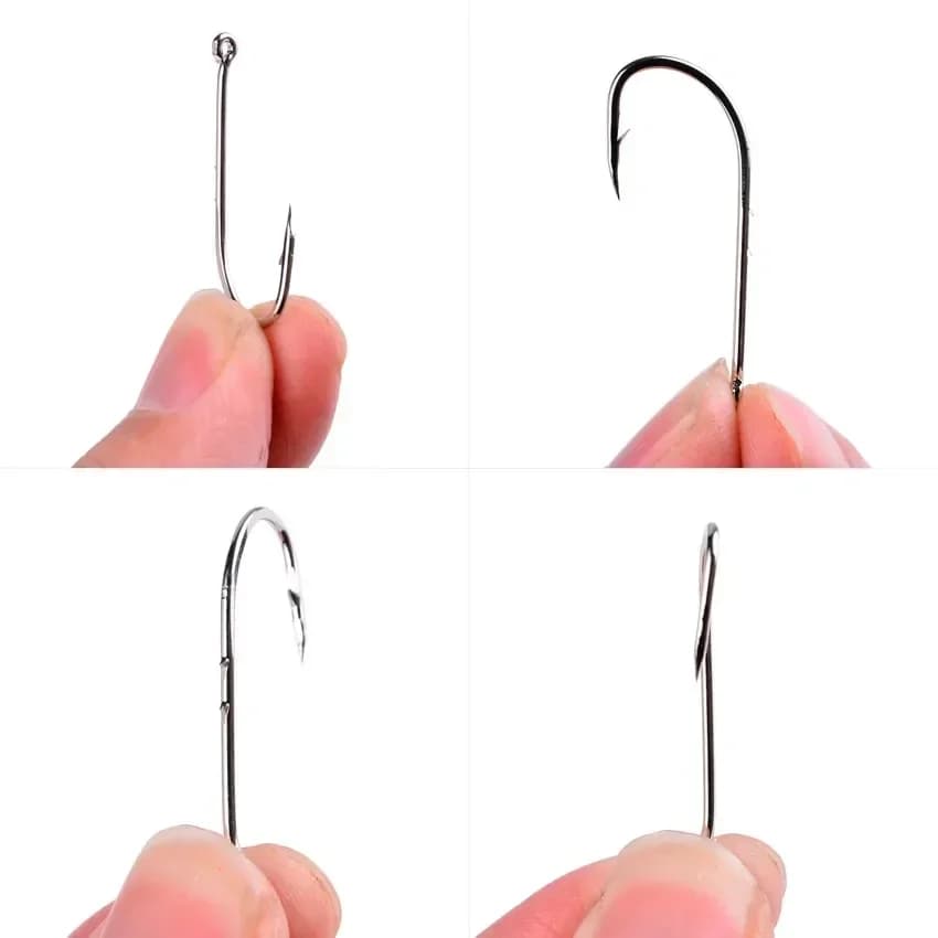 50 hameçons baitholder pour appâts vivants - Hameçons de pêche mer avec barbelures pour carpe et vers
