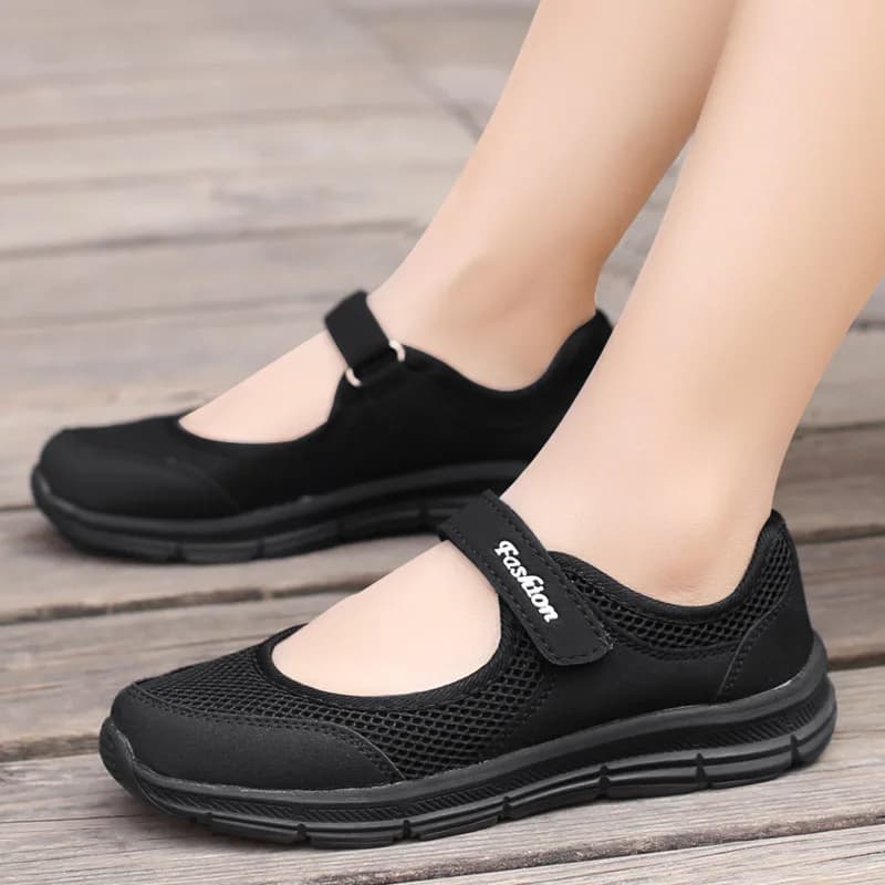 Chaussures femme vulcanisées blanches pour pêche - Sneakers mesh respirantes pêche confortable femme