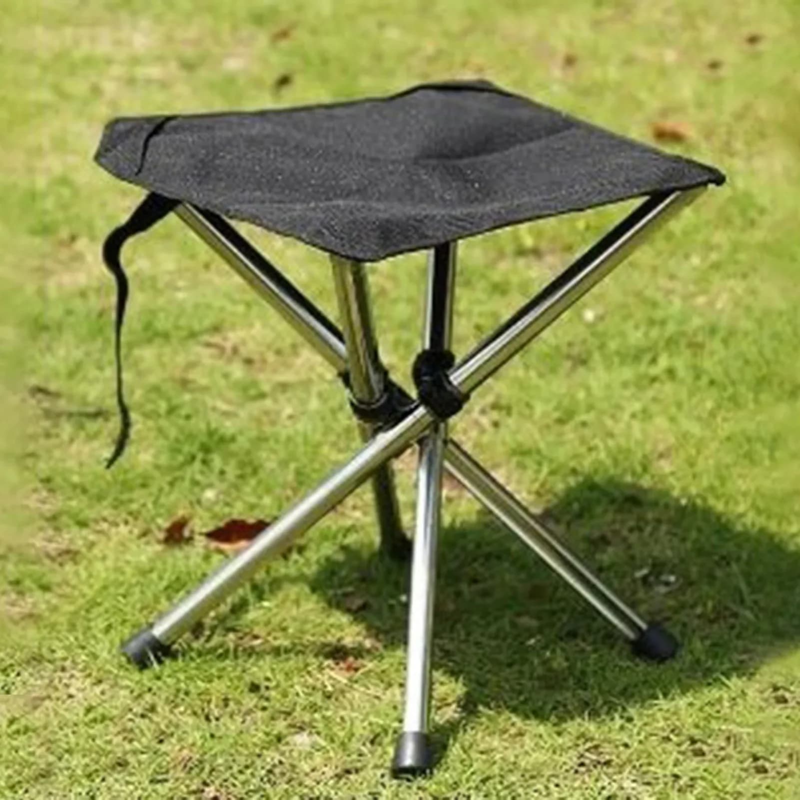 Tabouret pliant trépied pêche portable - Siège camping compact pour plage et rivière
