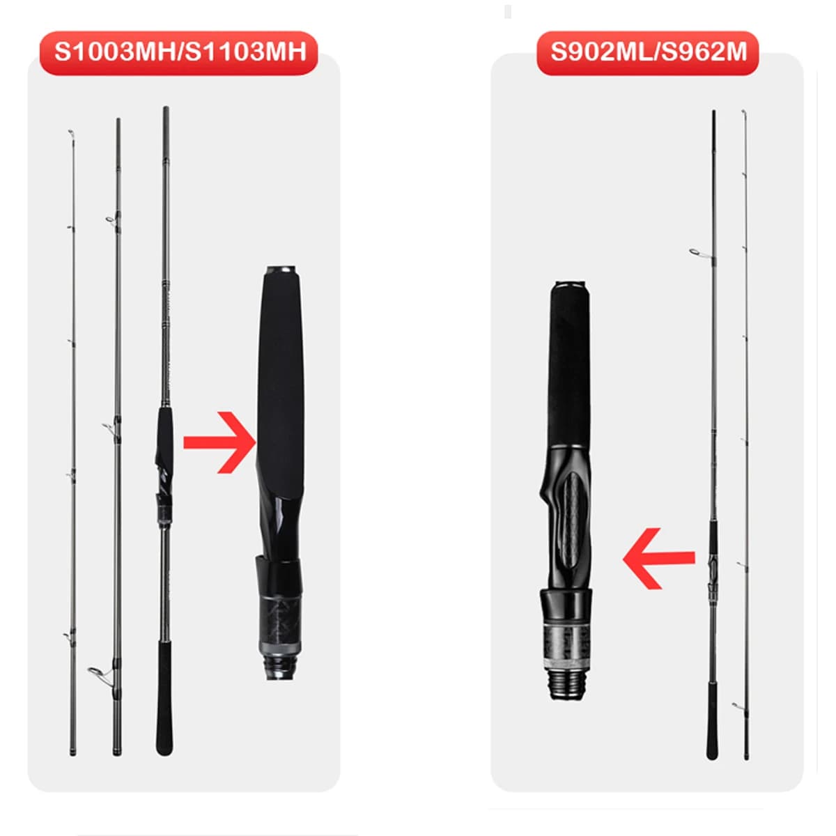 Canne pêche mer casting longue 2.7m à 3.3m avec anneaux Fuji pour bar et spinning