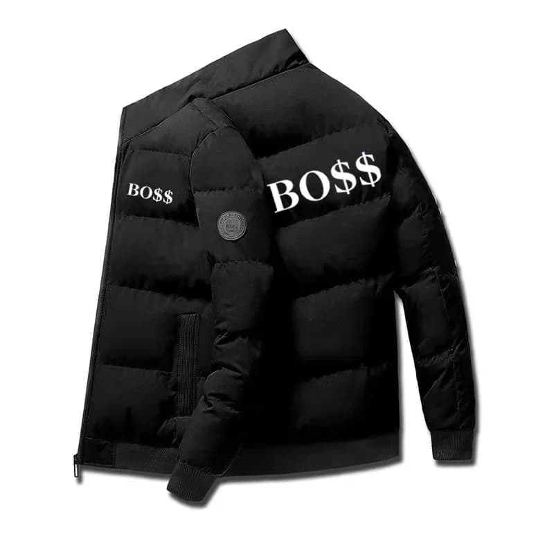 Veste courte hiver homme brodée tête de tigre - Manteau épais style coréen mode jeunesse 2025