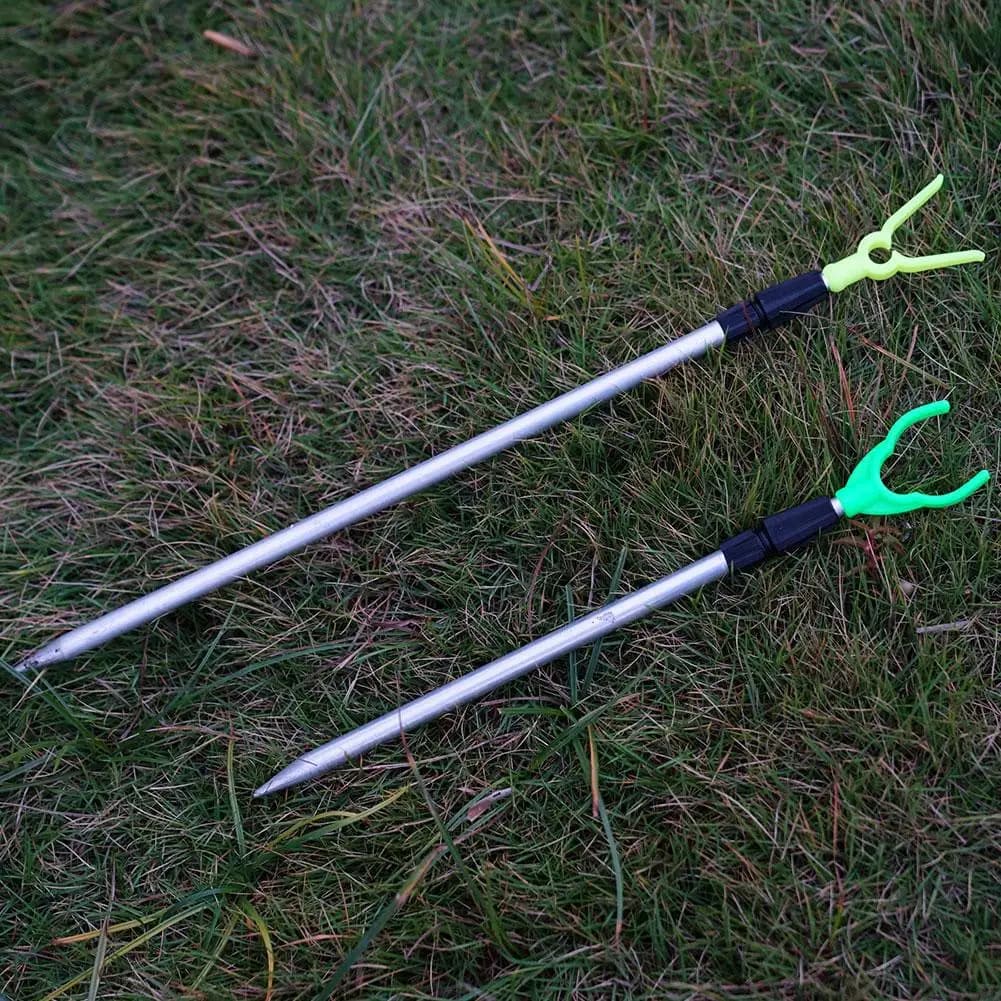 Support de canne métallique réglable Y - Porte-canne portable et compact pour pêche nomade