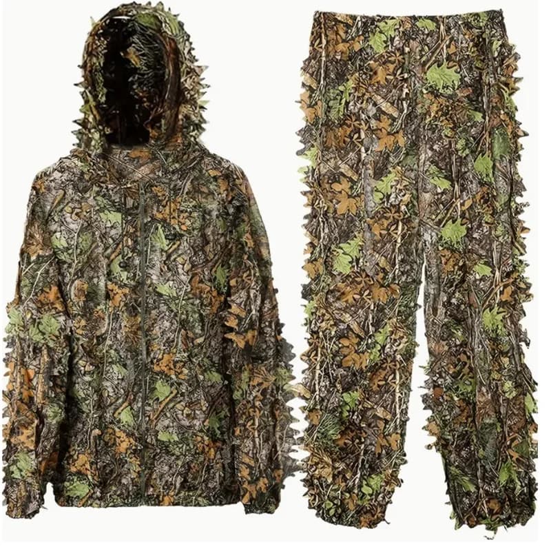 Combinaison camouflage 3D pêche - Tenue polyvalente saisons pêche photographie