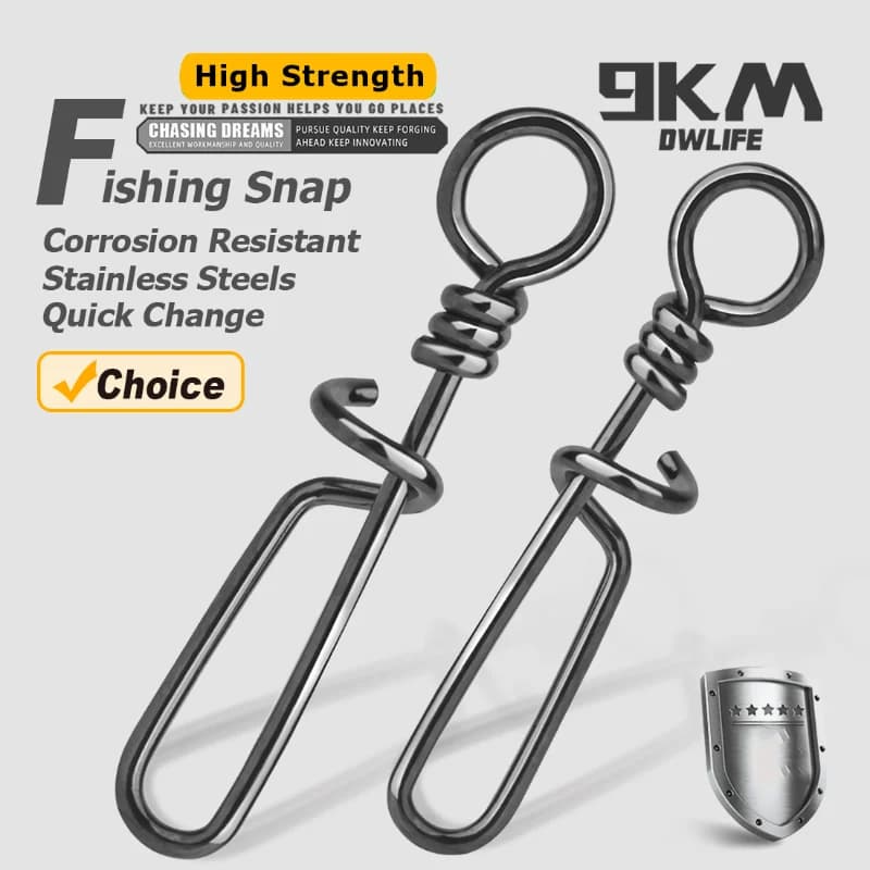 Coastlock Snap 50-200Pcs - Snaps Rapides Inox pour Leurres Bass, Silure et Eau Douce