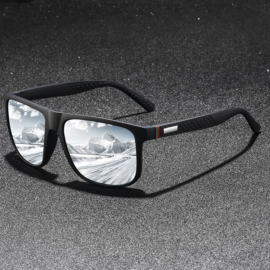 Lunettes de soleil outdoor carrées populaires pour pêche randonnée conduite - Classique homme femme