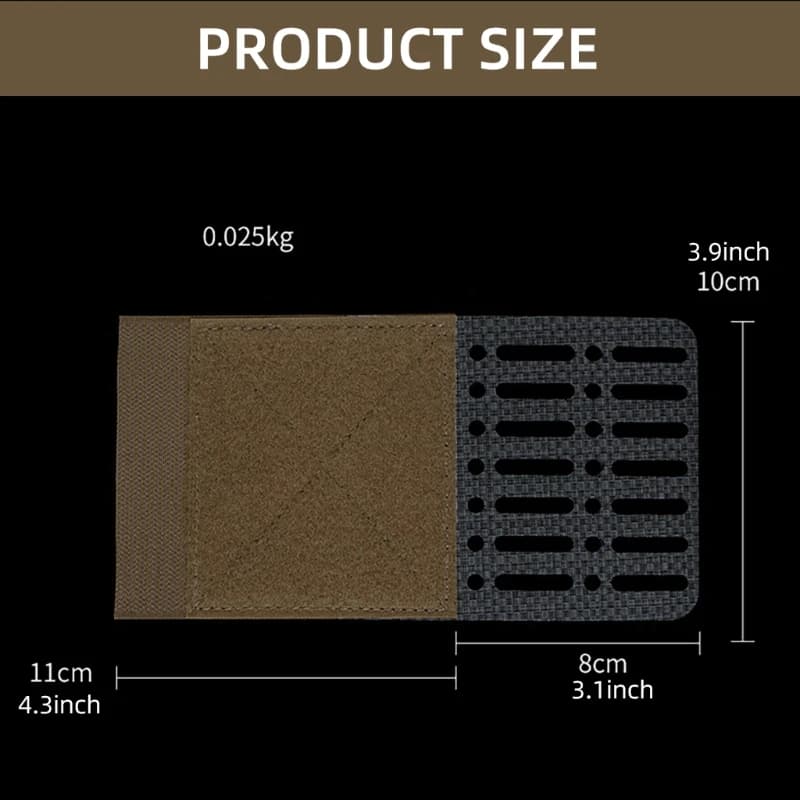 Extension de gilet tactique - Plaque composite expansible pour portage équipement pêche