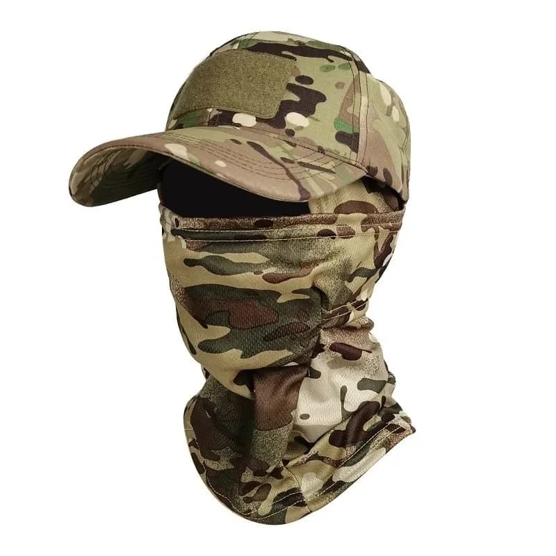 Casquette balaclava camouflage pêche - Protection solaire intégrale pêche randonnée chasse sport