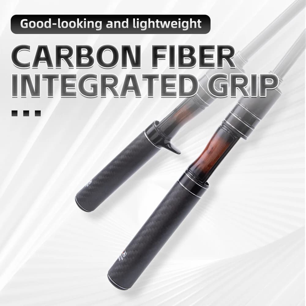 Canne leurre télescopique FISHINGFANS carbone medium light poignée voyage portable pointe solide