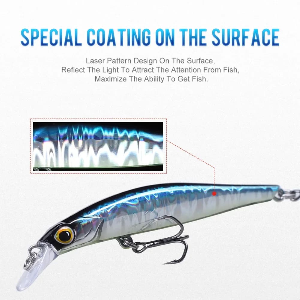 Leurre de pêche dur leurre souple minnow coulant 60 à 105mm pour lancer long et pêche sportive magnétique