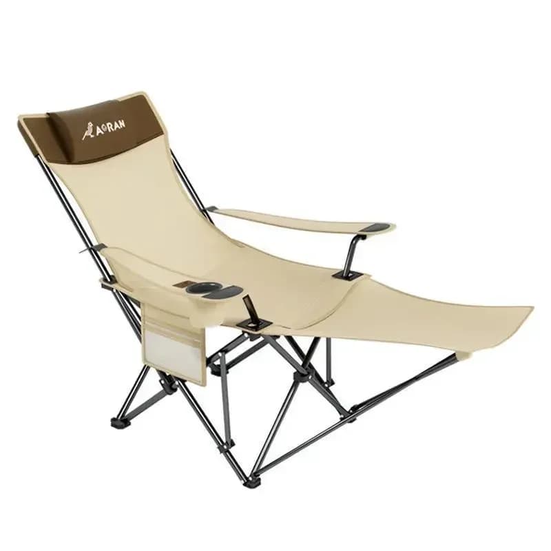 Chaise longue pliante extérieure ultra légère pêche plage camping sieste réglable dossier tabouret