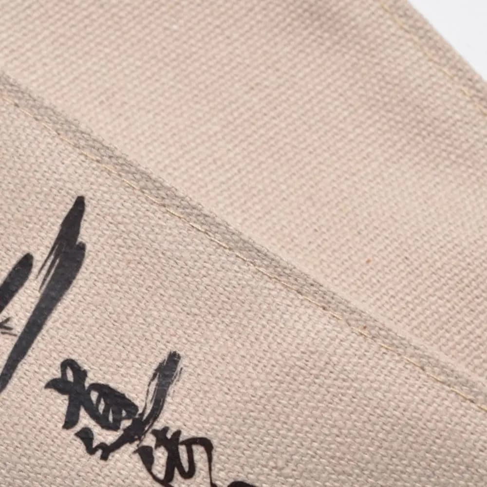 Sac de pêche toile 130cm style chinois - Grand sac pliable Tao pour matériel de pêche traditionnel