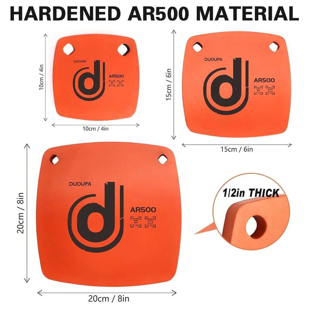 Cibles en acier AR500 12 mm silhouette ronde découpée laser pour stand et jardin
