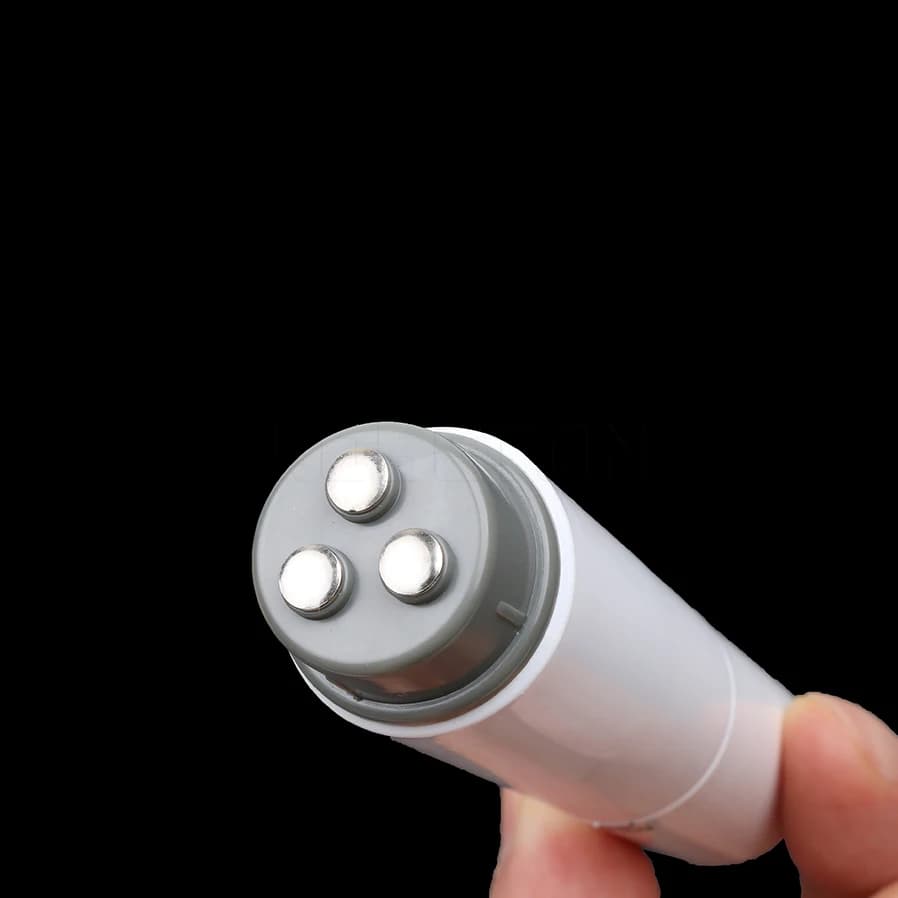 Stylo massant électrique portable 4 têtes - Massage facial et oculaire pour détente après pêche