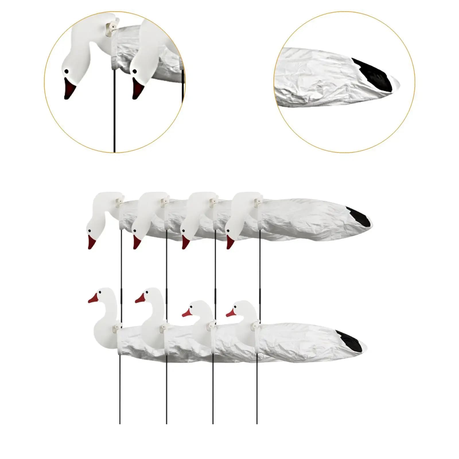 Leurres d'oies empilables légers résistants aux intempéries avec papier fer pour attirer les oiseaux étang chasse