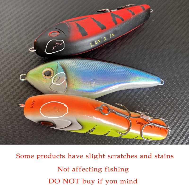 Leurre glidebait longue distance pour brochet - leurre dur artificiel pêche au leurre