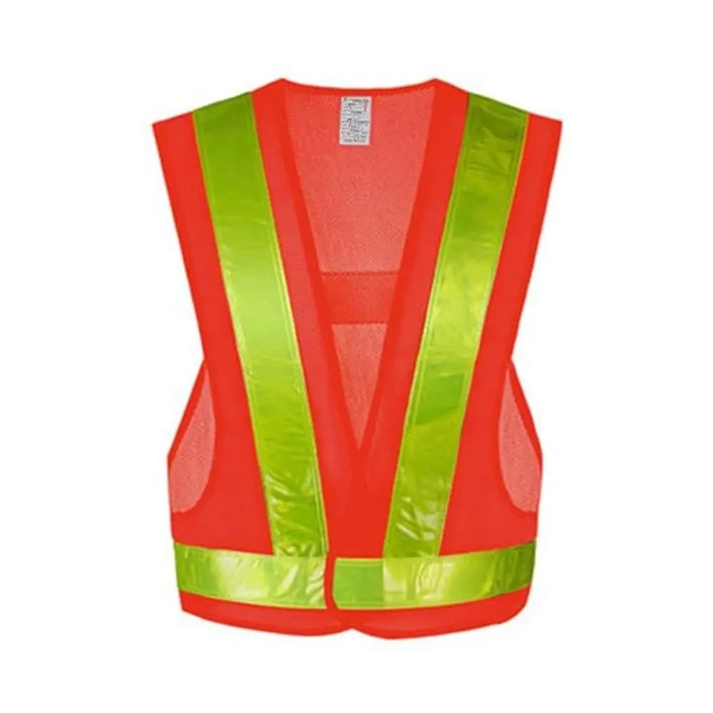 Gilet de sécurité réfléchissant respirant noir orange - Vêtement lumineux pour pêche nocturne et sports outdoor