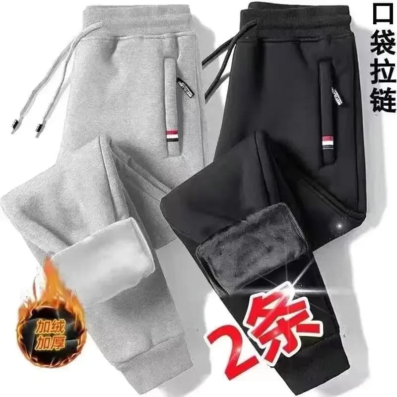 Pantalon de sport polaire homme hiver épais et chaud pour pêche par temps froid