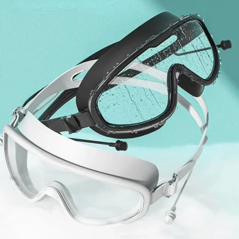 Lunettes natation grand cadre 2024 adultes enfants anti-buée HD étanches équipement piscine