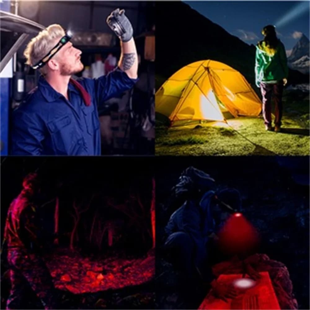 Lampe frontale H25LR LED 90 CRI haute précision - Rechargeable légère lumière blanche et rouge pêche